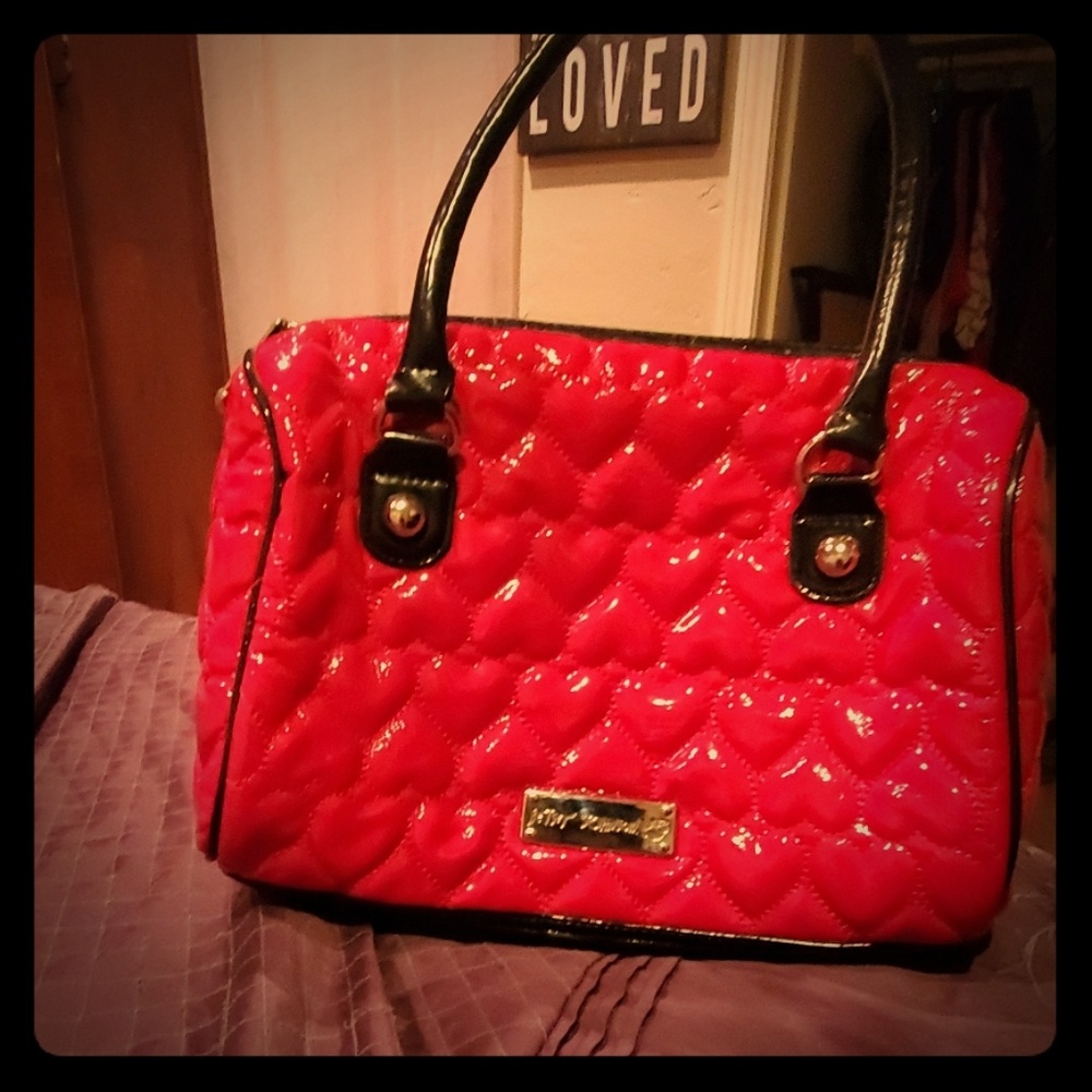 Betsy Johnson Red patent leather purse